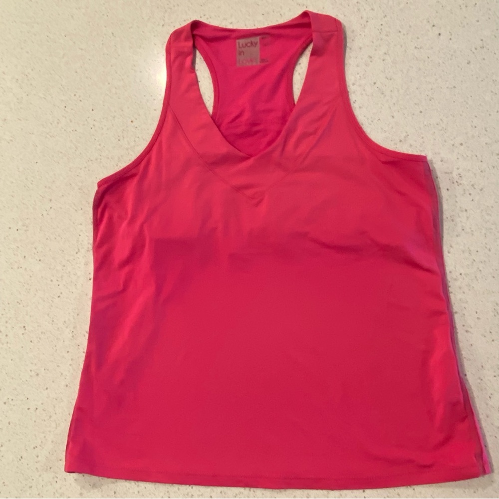 Lucky in Love top PInk Size Large (12) Tennis Pickleball